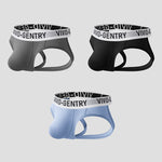 3 Pack Men's Bamboo Fiber Large U-Pouch Low Rise Breathable Jockstraps