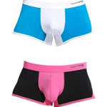 2 Pack Men's Premium Ice Silk U-Pouch Design Soft & Smooth Trunks