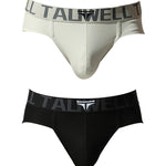 2 Pack Men's Ultra-Soft Cotton Mid-Rise Sporty Cut Seamless Comfort Bikini
