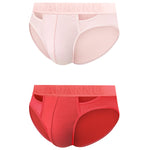 2 Pack Men's Ultra-Soft Cotton Comfort-Fit Expanded Pouch Briefs