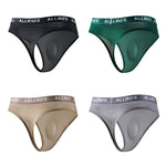4 Pack Men's Trendy Design Solid Color Quick-Dry Breathable Thongs