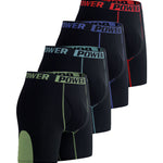 4 Pack Men's Comfy Waistband Workout Ready All-Season Boxer Briefs