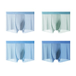 4-Pack Men's Stretch Fit Anti-Odor Seamless Ice Silk Trunks