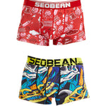 2 Pack Men's Supportive Pouch Anti-Chafing Comfy Waistband Soft Trunks