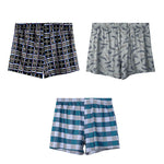 3 Pack Men's Breathable Anti-Chafing Comfy Waistband Mid-Rise Boxer Shorts