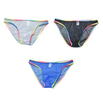 3-pack Men's Ultra-sheer Rainbow-edge Mesh Briefs