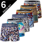 6 Pack Men's Casual Comfort Versatile & Stylish Trendy Prints Boxer Briefs