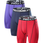 3 Pack Men's Quick-Dry Compression Breathable Activewear Tights