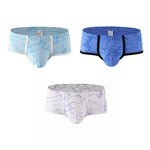 3 Pack Men's Classic & Trendy Style Breathable Mesh Low-Rise Trunks