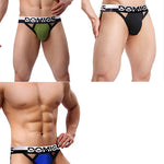 3 Pack Men's Skin-Friendly Lightweight & Airy Large Pouch Chafe-Free Jockstrap