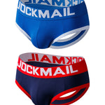 2 Pack Men's Sexy Cheeky Ultra-Soft Cotton Low-Rise & Revealing Supportive Jockstraps