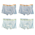 4 Pack Men's Soft-Touch Cotton Antibacterial All-Season Daily Stretch Luxury Trunks