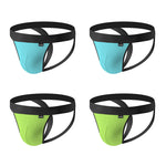 4-pack Men's Ice Silk Quick-Dry Breathable Mesh Jockstrap