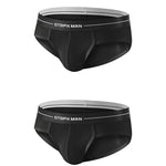 2 Pack Men's Ice Silk Supportive Fit Mesh Briefs