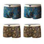 4 Pack Men's Ice Silk Antibacterial Breathable Seamless Comfort Trunks