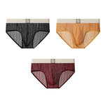 3 Pack Men's High-Stretch Mid-Rise Mesh Comfy & Breathable Briefs