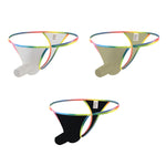 3 Pack Men's Ultra-Thin Sexy Smooth Breathable Contrast Waistband Strings