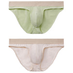2 Pack Men's Seamless Quick-Dry Lightweight & Airy Sporty Cut Soft Briefs