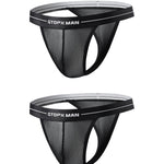 2 Pack Men’s Sexy T-Back Mesh Thong