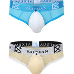 2 Pack Men's Breathable Mesh Removable U-Shaped Pocket Thongs