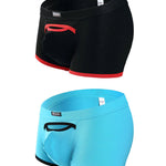 2 Pack Men's Premium Soft Cotton Breathable Pouch Solid Color Supportive Trunks