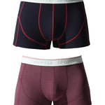 2 Pack Men's Mid-Rise Solid Color Seamless Soft & Comfort Stretch Fit Trunks
