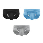 3 Pack Men's Ribbed Sexy & Supportive Separate U-Pouch Briefs