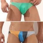 2 Pack Men's Low-Rise Color-Blocking Bikini