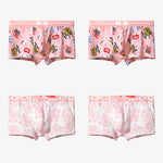 4 Pack Men's Cartoon Cotton Anti-Bacterial Boxer Briefs