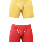 2 Pack Men's Sporty Cut Anti-Chafing Breathable Stretch Fit Midway Briefs