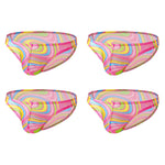 4 Pack Men's Quick-Dry & Slim-Fit Sheer Mesh Print Briefs