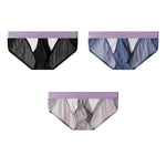 3 Pack Men's Ice Silk Breathable Mesh Low-Rise Classic Briefs