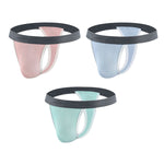 3 Pack Men's Contoured Pouch Ice Silk Thong