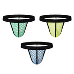 3 Pack Men's Mesh Breathable Supportive Pouch Lightweight Thongs