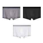 3 Pack Men's 3D Contoured Pouch Breathable Honeycomb Mesh Trunks