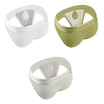 3 Pack Men's Soft Cotton Blend Waffle Briefs with Separate Pouch and High-Leg Cut