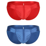 2 Pack Men's Enhancing Pouch Contour-Fit Low-Rise Breathable Briefs