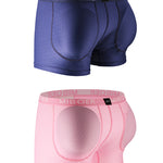 2 Pack Men's Lifting Breathable with Removable Foam Butt Pads Shapewear