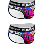 2 Pack Men's Printed Sexy & Trendy Low-Rise Breathable Casual Briefs