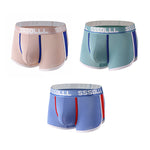 3 Pack Men's Mid-Rise Ice Silk Mesh Trunks