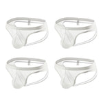 4 Pack Men's Cooling Airflow Solid Color Skin-Friendly Jockstraps