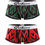 2 Pack Men's Fade-Resistant Printed Skin-Friendly Cooling Airflow Trunks