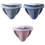 3 Pack Men's High-Cut Sexy Comfortable U-Convex Breathable Briefs