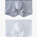 2 Pack Men's Ultra-Soft Premium Pure Cotton Comfy Waistband Seamless Trunks