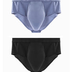 2 Pack Men's Comfort Large Space U-Pouch Ultimate Fit & Breathability Briefs