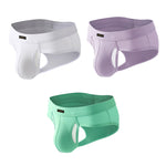 3 Pack Men's Seamless Comfort Sporty Cut Stretch Fit Briefs