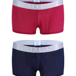 2 Pack Men's Low-Rise Mesh Breathable Home Comfort Antibacterial Trunks