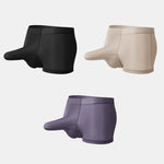 3 Pack Men's Ice Silk Dual Pouch Cooling Breathable Lightweight Trunks