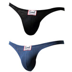 2 Pack Men's Sexy Breathable Mesh Thongs with High Stretch
