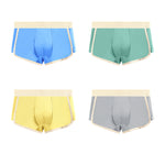 4 Pack Men's Premium Cotton Antibacterial Mid-Rise Ultra-Soft Trunks
